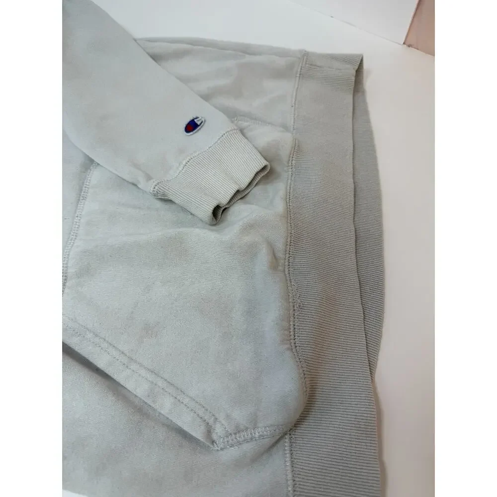 Gray Logo Hoodie Sweatshirt Athleisure Casual Youth Kids Champion XL